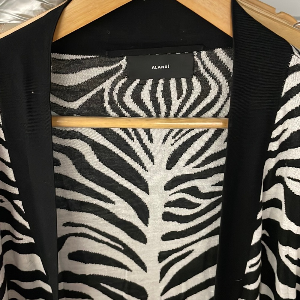 Alanui 100% silk knit cardigan robe